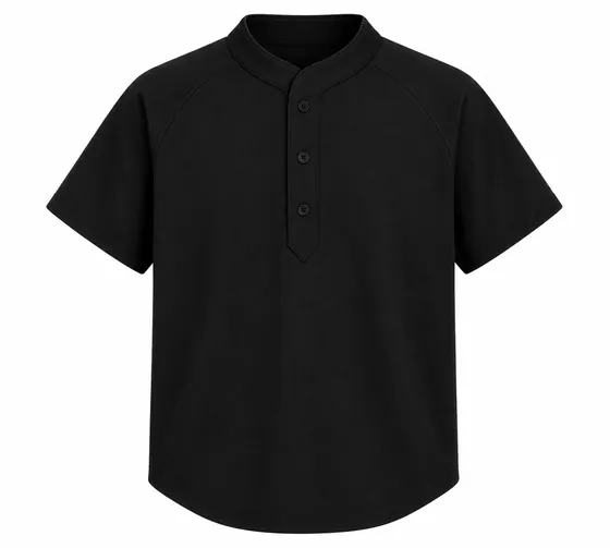 Mandarin Collar Half Button
